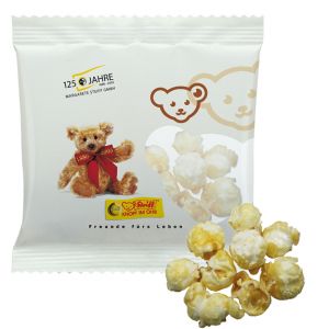 Popcorn im Werbetütchen als Werbeartikel individuell bedruckt mit Logo.