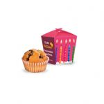 Kleiner Mini Muffin der Werbebox Style nach Wunsch bedruckt als Werbeartikel.