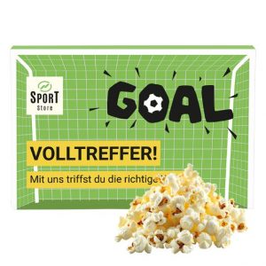 Mikrowellen Popcorn in Werbebox
