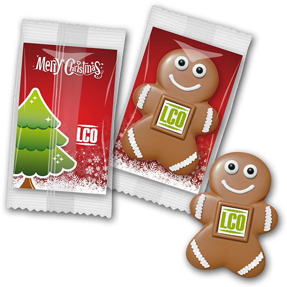 werbegeschenke weihnachten mit logo und werbekarte schokoladenmann