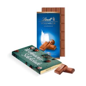 Lindt Schokolade als Werbemittel mit individuell bedruckter Banderole als Werbegeschenk.