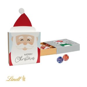 Lindt Weihnachtspräsent mit Schokoladenmischung als Werbeartikel.