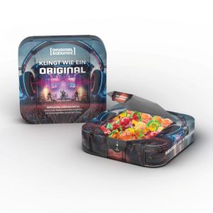 Nimm2 Soft Bonbons in der Werbebox individuell mit Logo bedrucken als Werbeartikel.