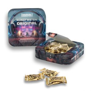 Werther's Original Bonbons in Werbebox mit Logo individuell bedrucken als Werbeartikel.