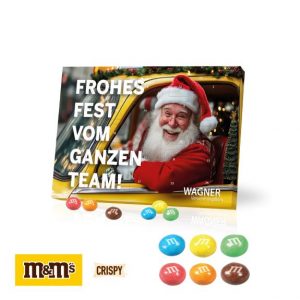Tischkalender mit MundMs Knusperkugeln mit Logo individuell bedruckt als Werbegeschenk.